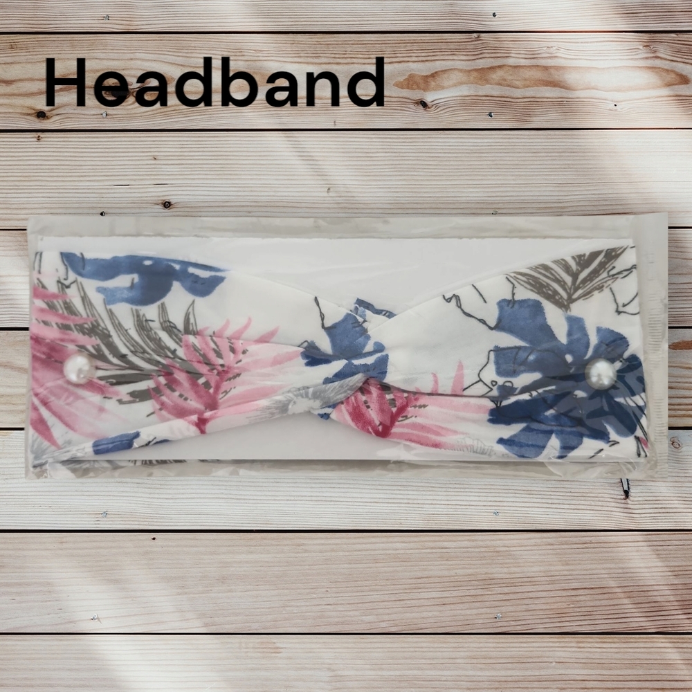 Floral Headband with Pearls